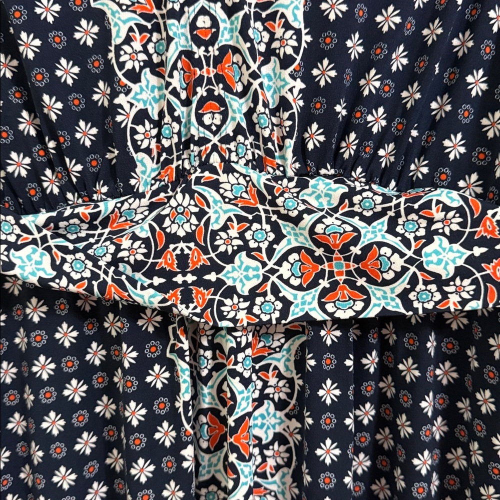 Max Studio Black and Blue Floral Maxi Dress - Picture 2 of 8